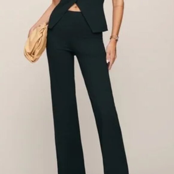 Reformation Elegant Black Women's Trousers - Picture 1 of 3
